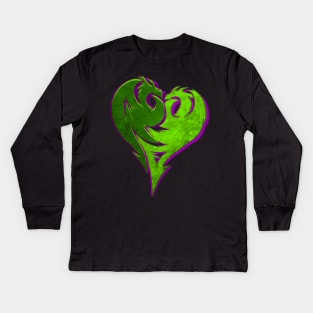 Green Heart Kids Long Sleeve T-Shirt